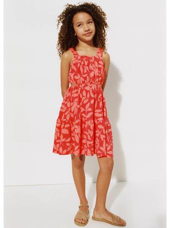 MANGO - Printed Dress with Slit Details PINK