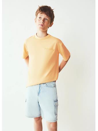 MANGO - Cotton T-shirt with Pocket Detail YELLOW