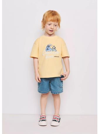 MANGO - Printed Cotton-blend T-shirt YELLOW