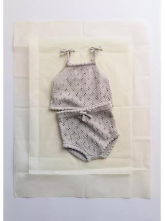 MANGO - Sleeveless Openwork Knit Top MED BROWN