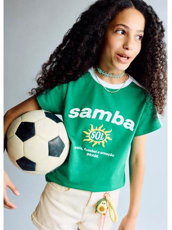 MANGO - Brazil Football T-shirt BRIGHT GREEN