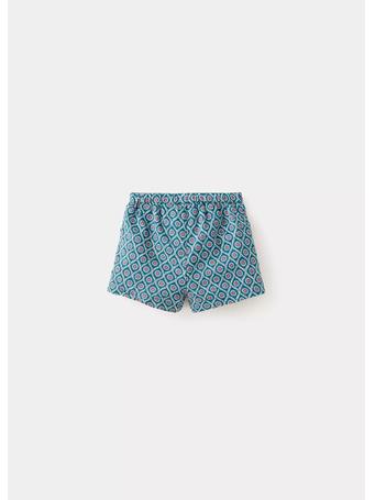 MANGO - 100% Cotton Print Shorts NAVY
