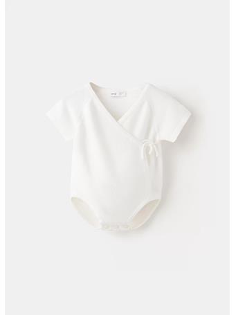 MANGO - Fine Knit Babygrow IVORY