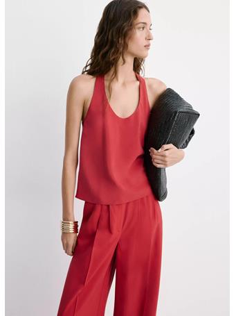 MANGO - Lyocell Strap Top BRIGHT RED