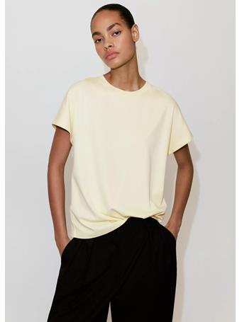 MANGO - Short-sleeved Cotton T-shirt PALE YELLOW