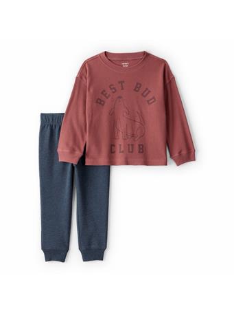 CARTERS - 2-Piece Best Bud Long-Sleeve Tee & Pant Set RED