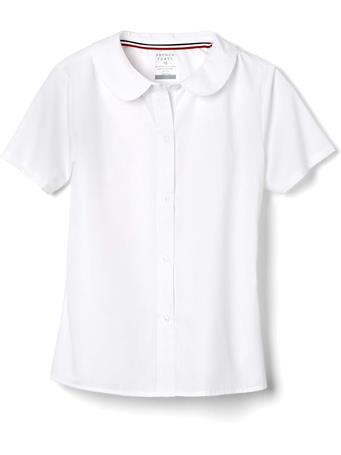 FRENCH TOAST - Girls Short Sleeve Woven Peter Pan Collar Blouse WHITE