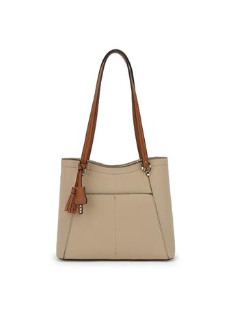 DS HANDBAGS - Tote with Front Slip Pocket and Handoff TAUPE