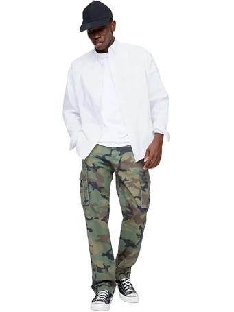 GAP - Essential Straight Cargo Pants GREEN CAMO