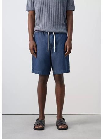 MANGO - Cotton-linen Bermuda Shorts With Drawstring DENIM BLUE