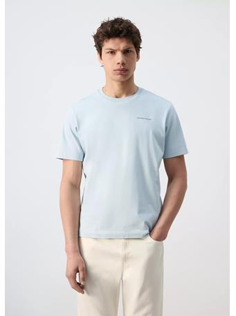 MANGO - 100% Cotton Printed T-shirt BLUE