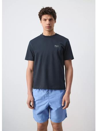 MANGO - 100% Cotton Printed T-shirt NAVY