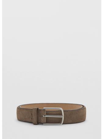 MANGO - Nappa Leather Belt BEIGE