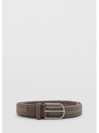 MANGO - Braided Elastic Belt GREY