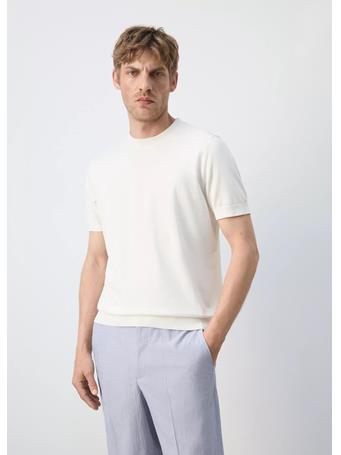 MANGO - 100% Cotton Fine Jersey T-shirt WHITE