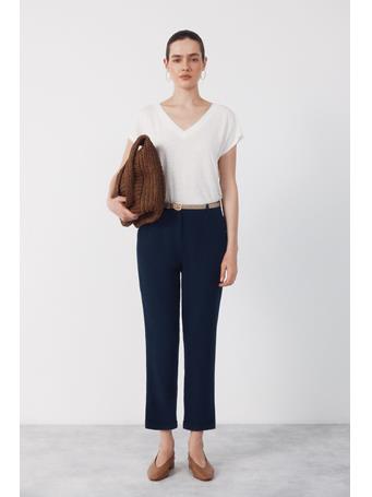 CORTEFIEL - Linen Pants NAVY