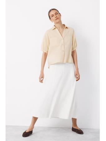 CORTEFIEL - Rustic Short Sleeve Shirt YELLOW