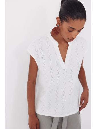 CORTEFIEL - Jersey Knit Mesh Tee WHITE