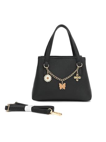 DS HANDBAGS - Small Crossbody Satchel BLACK