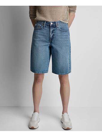 DKNY - High Rise Relaxed Cotton Denim Bermuda Shorts OED - CROWN STREET