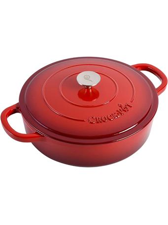CROCKPOT - Artisan Enameled Cast Iron Covered Braiser  SCARLET RED