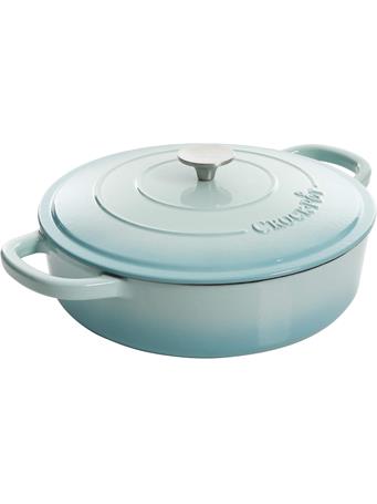 CROCKPOT - Artisan Enameled Cast Iron Covered Braiser AQUA BLUE