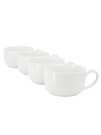 GIBSON HOME - Great Essentials 4-Piece Latte Mug Set WHITE