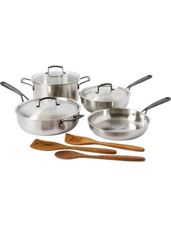 BABISH - 10-Piece Cookware Set STAINLESS STEEL