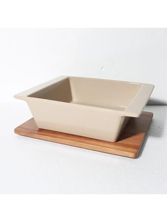 GIBSON HOMEWARES - Solid Color Stoneware Baker TAUPE