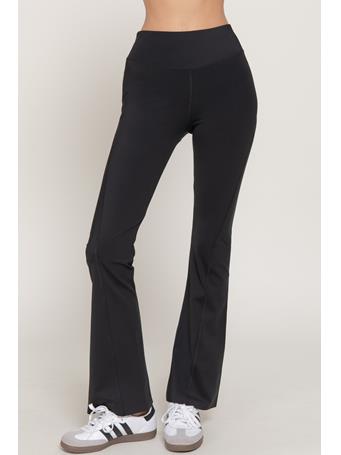 ACTIVE BASIC - Flared Hem Work Out Pants BLACK