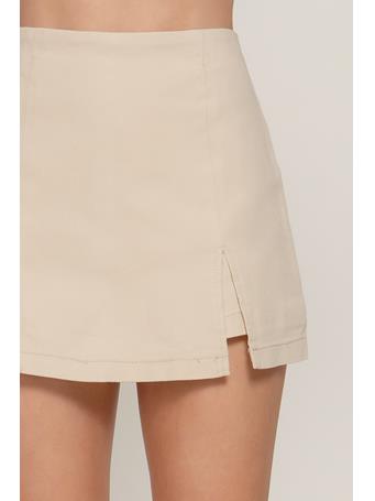 ACTIVE BASIC - Stretch Twill Mini Skort TAUPE