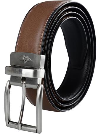 DOCKERS - Reversible Casual Belt with Comfort Stretch 206 BROWN BLACK