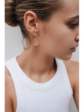 DEBBIE KATZ - Aydin Cat Eye Stone White Earrings WHITE