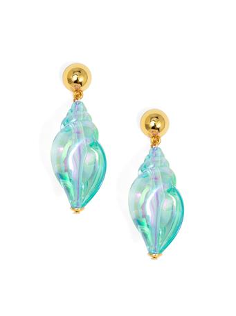 ZENZII - Iridescent Seashell Drop Earring Jewelry TURQ