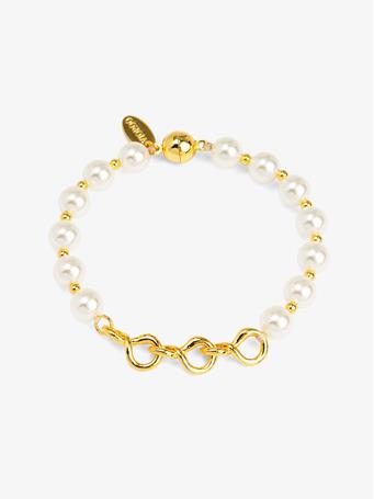 ZENZII - Twisted Link Pearl Magnet Bracelet PEARL