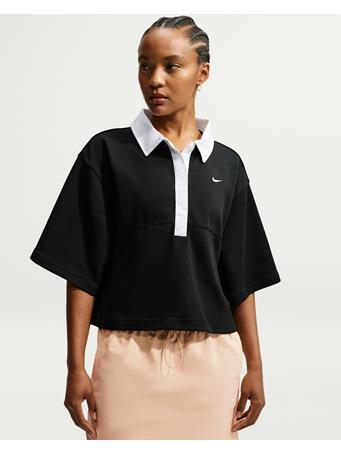 NIKE - Sportswear Women's Oversized Short-Sleeve Polo BLACK