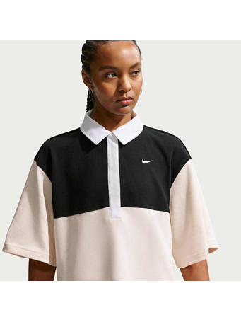 NIKE - Sportswear Women's Oversized Short-Sleeve Polo BLACK