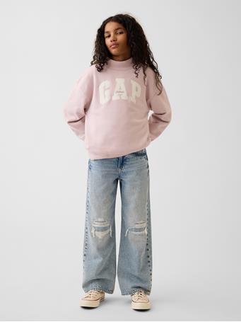 GAP - Kids VintageSoft Oversized Mockneck Logo Sweatshirt PRIMITIVE