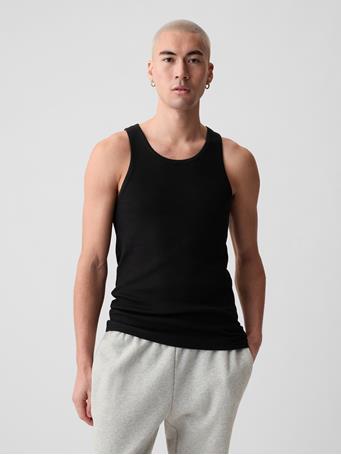 GAP - Cotton Tank Top (3-Pack) TRUE BLACK