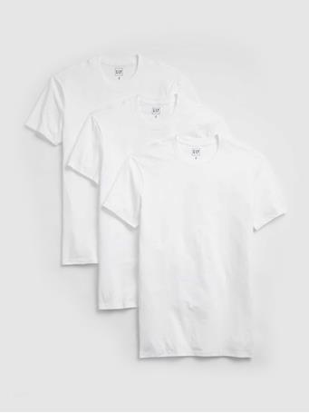 GAP - Cotton Crewneck T-Shirt (3-Pack) OPTIC WHITE