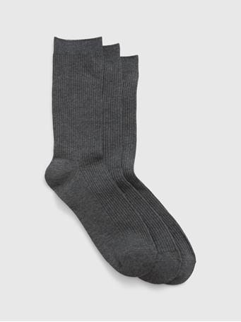 GAP - Crew Socks (3-Pack) HEATHER GREY