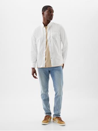 GAP - Stretch Poplin Shirt in Standard Fit OPTIC WHITE