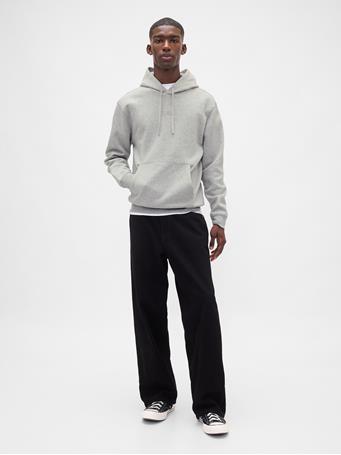 GAP - Relaxed Gap Mini-Logo Hoodie HEATHER GREY