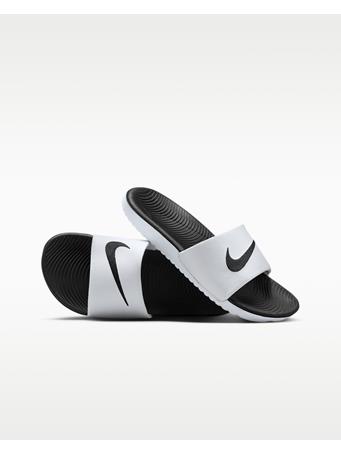 NIKE - Kawa Little/Big Kids' Slides WHITE/BLK
