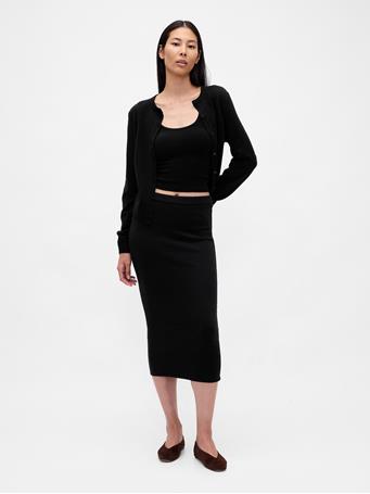 GAP - CashSoft Crop Cardigan BLACK