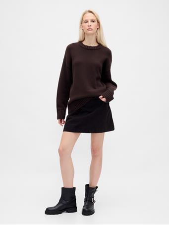 GAP - 100% Cotton Oversized Sweater TERRA BROWN
