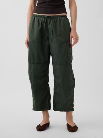 GAP - Mid Rise Twill Easy Barrel Utility Pants BAMBOO