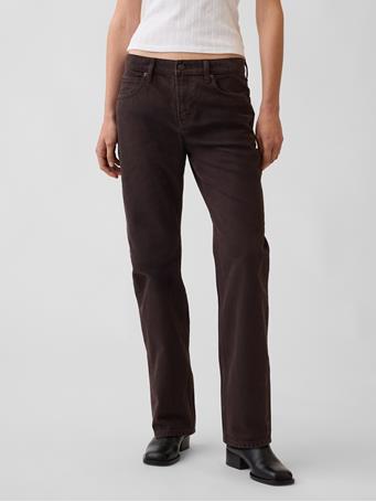 GAP - Mid Rise Straight Taper Jeans TERRA BROWN V2