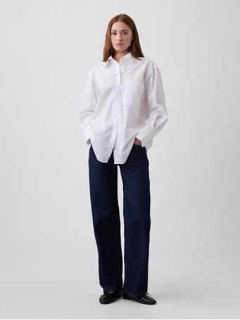 GAP - Poplin Big Shirt OPTIC WHITE V6