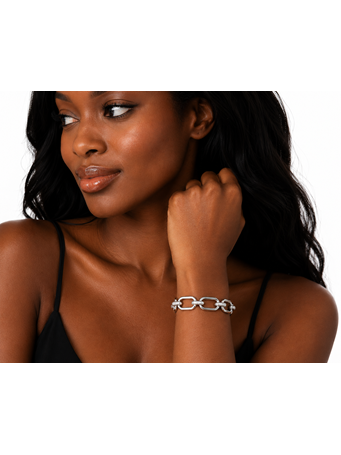CARA ACCESSORIES - Chunky Silver Chain Bracelet SILVER